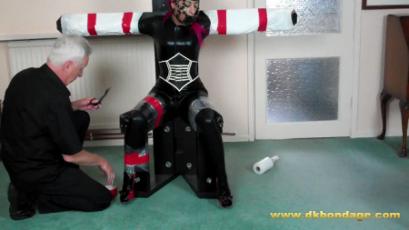 D K Bondage - Little Red Ruby Hood Is Joined To The Slave Chair