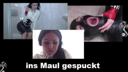 Ins Maul Gespuckt - You long for then to be used by a dominatrix as a spittoon? Then you should not let this clip miss the real you come here at your expense, because the dominatrix spits no hesitation in your slaves mouth and you swallow it.